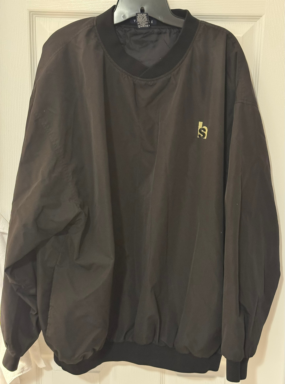 Vantage Bomber Jacket Black Nylon Microfiber XL Vintage Streetwear